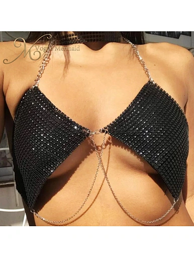 rhinestone bra top
