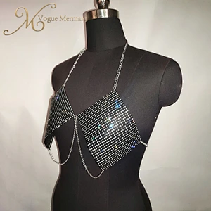 sleeveless rhinestone bra top